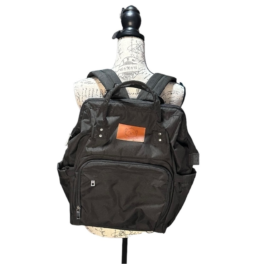 KeaBabies Black Diaper Bag Backpack Large
